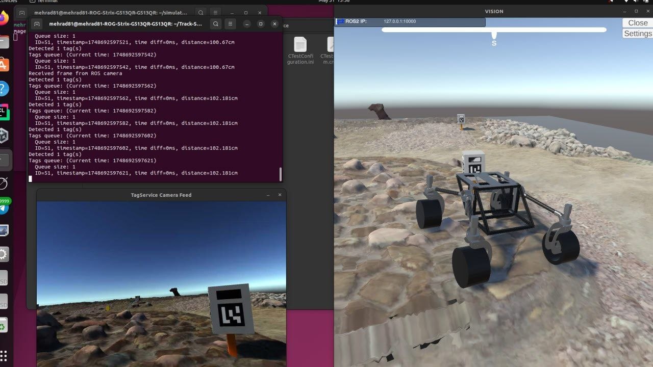 Simulation and terminal output for tag-detection testing